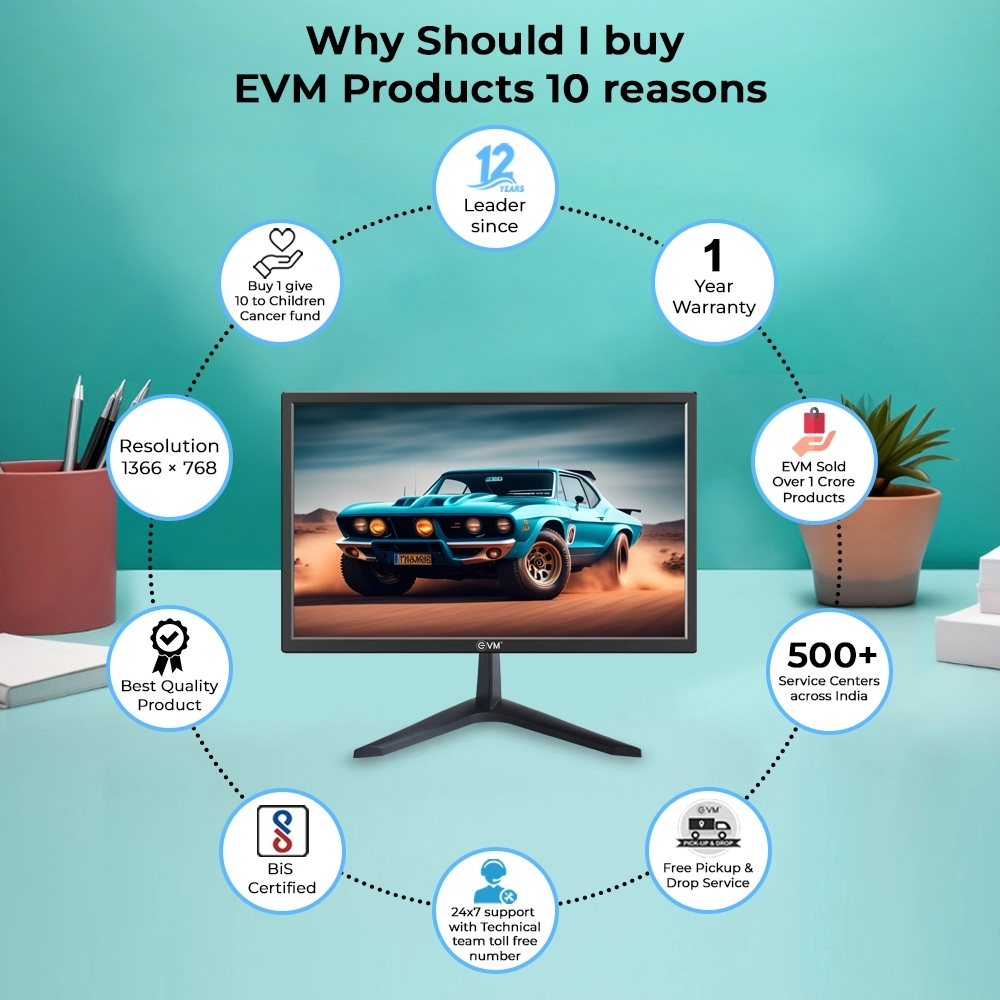 EVM LED Monitor 19" HD with HDMI | VGA (Grand 190) view 4
